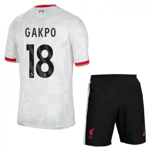 Dětský Fotbalový Dres Liverpool Gakpo 18 Alternativní Dresy 2024-25 Dětský Fotbalový Dres Liverpool Gakpo 18 Alternativní Dresy 2024-25